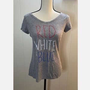 Old Navy Sz XS Patriotic Tee T-Shirt Top July 4th etc Red White Blue